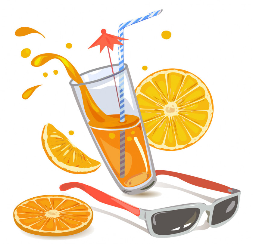 Juice Orange Fizzy Drinks Beverages PNG