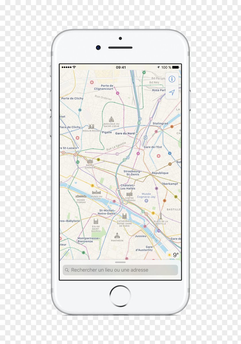 Paris Postcard Mobile Phones Diagram Apple Maps PNG