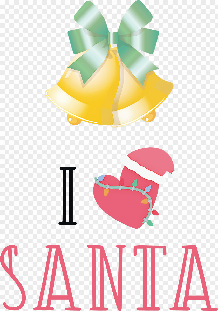 I Love Santa Christmas PNG