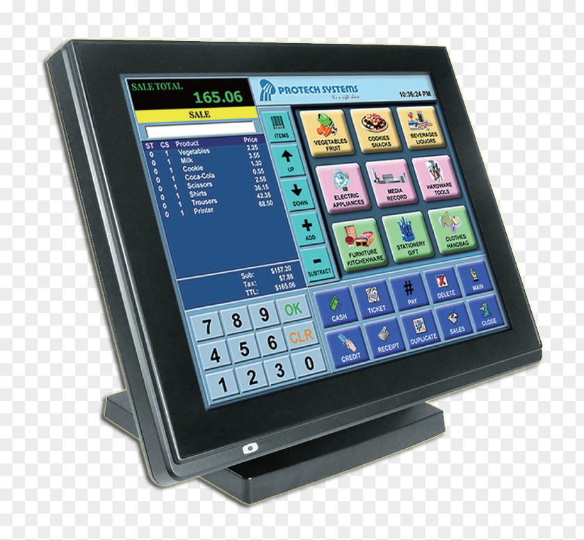Pos Terminal Laptop Point Of Sale Touchscreen Display Device Panel PC PNG