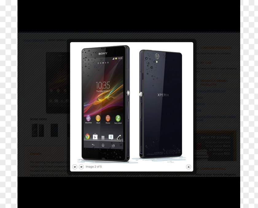 Smartphone Sony Xperia Z1 Z3 Z5 S PNG