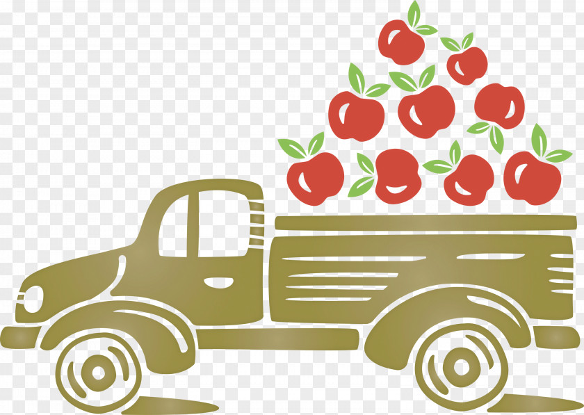 Apple Truck Autumn Fruit PNG