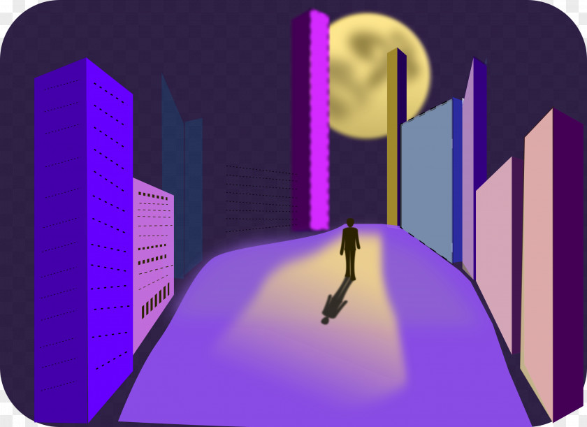 Night City Moonwalk Clip Art PNG