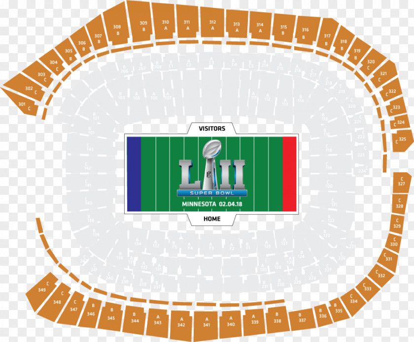 U.S. Bank Stadium Super Bowl LII Seating Assignment Arena PNG