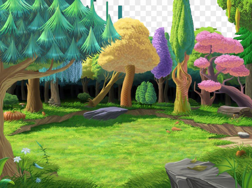 Animation Jungle Nature Natural Landscape Vegetation Tree Environment PNG