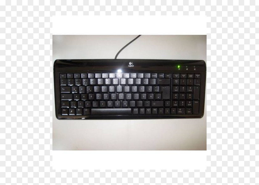 Laptop Computer Keyboard Logitech Ultra Flat USB Dark Shine Numeric Keypads Space Bar PNG