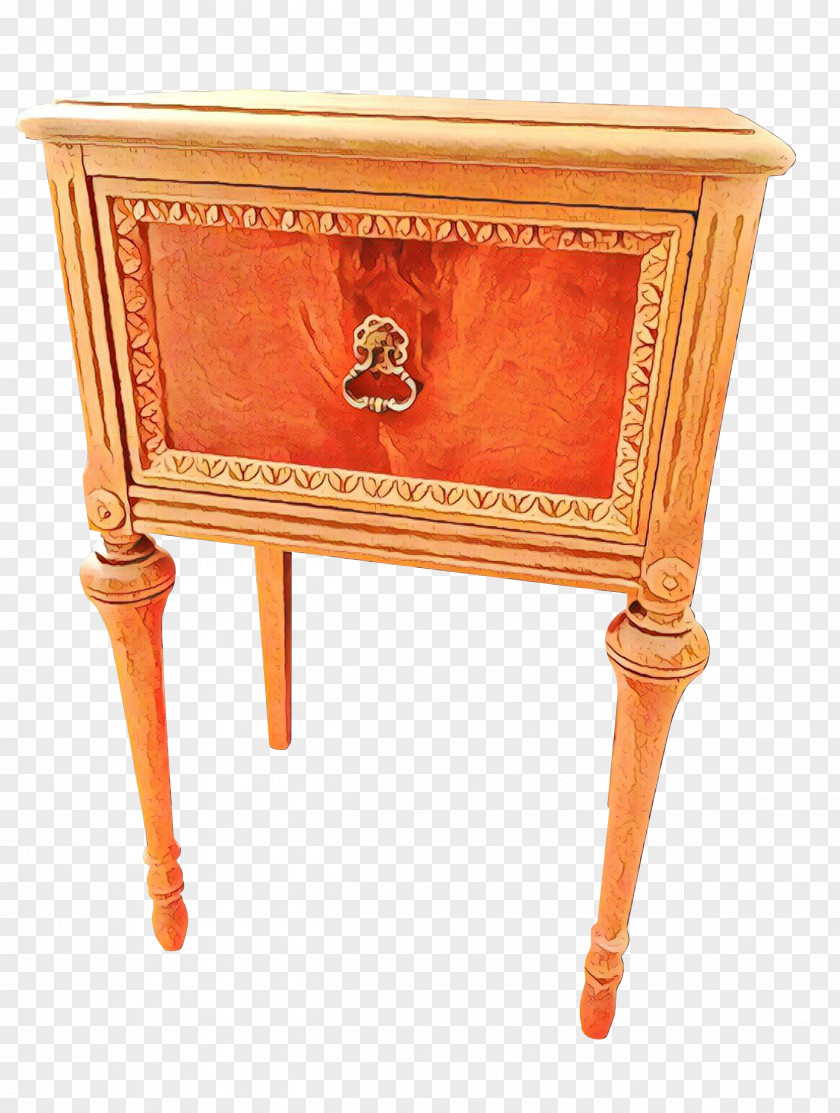 Peach Chair Wood Table PNG