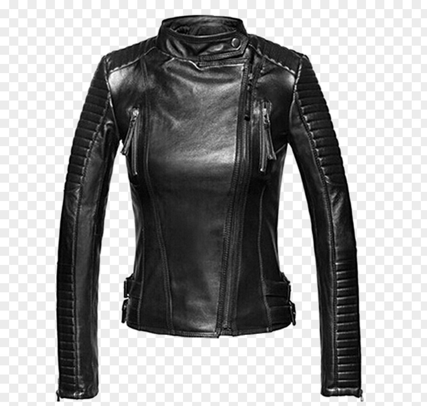 Leather Jacket Coat Clothing PNG