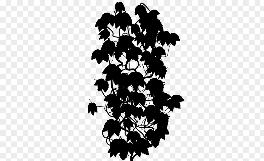 M Pattern Silhouette Font Leaf Black & White PNG