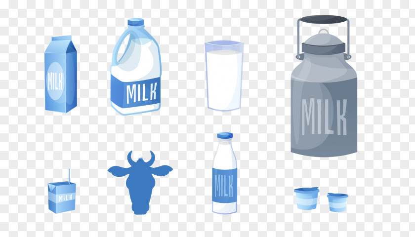 Milk Container Water Bottles Graphic Design PNG