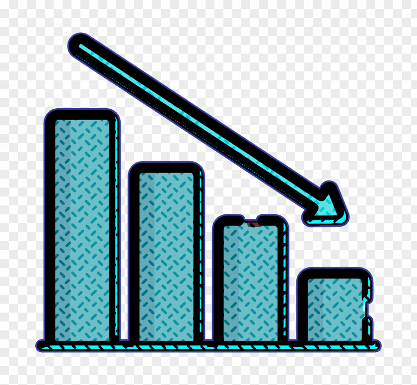Strategy & Management Icon Down Statistics PNG