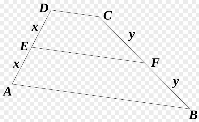 Triangle Linia środkowa Trapezoid Line Segment PNG