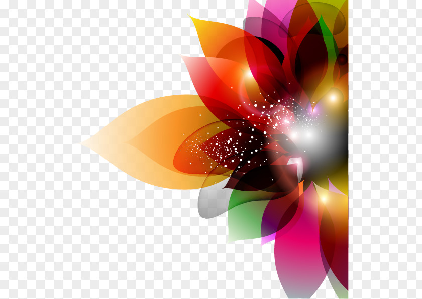 Colorful Hand-painted Flowers Vector Flower Euclidean Color PNG