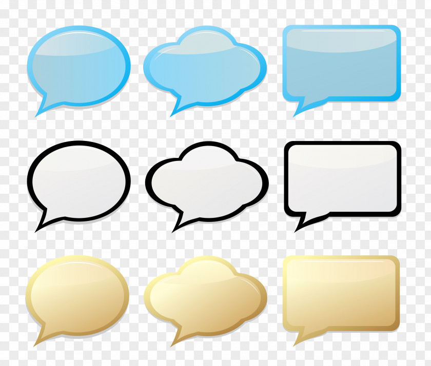 Hand Painted Bubbles Speech Balloon Illustration PNG
