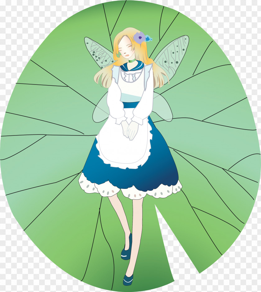 Lily Pads Fairy Illustration Cartoon Pollinator PNG