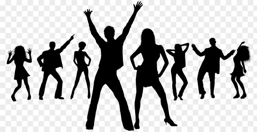 Silhouette Dance Party Stock Photography Disco Drawing PNG