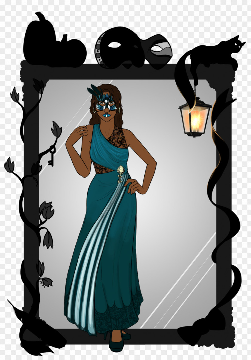 Masquerade Ball Teal Legendary Creature Clip Art PNG