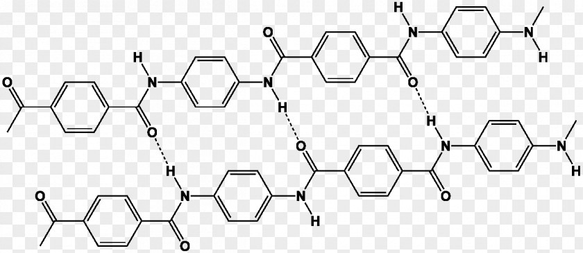 Molecule Aramid Condensation Polymer Kevlar Chemistry PNG