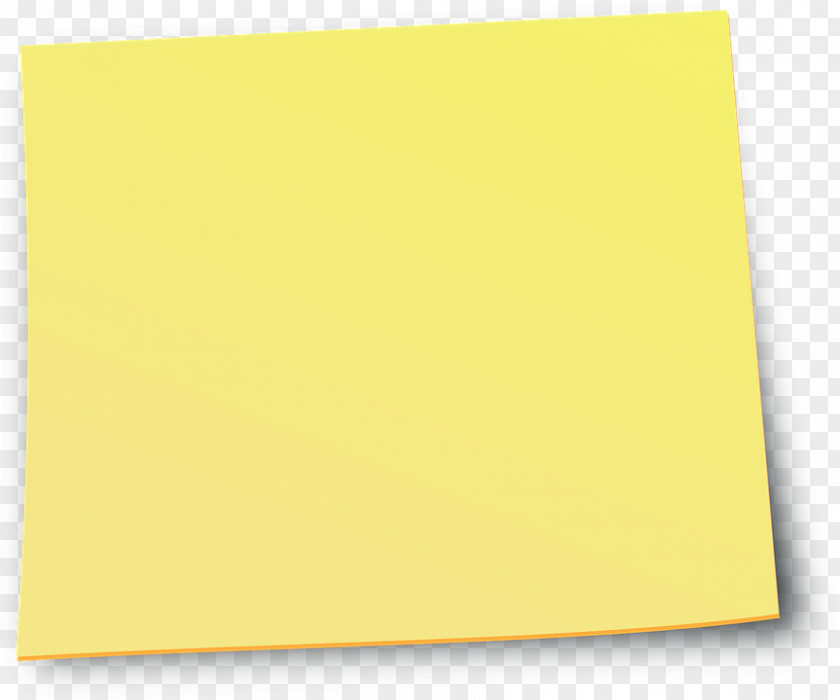 Sticky Note Paper Square Angle Yellow PNG