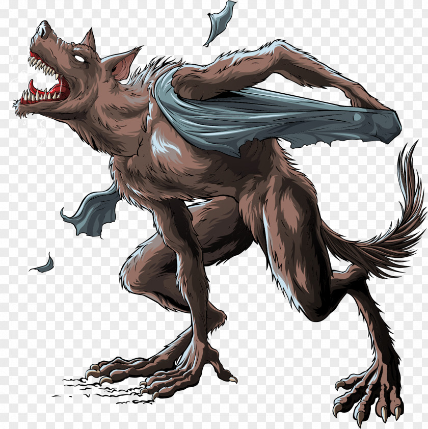 Vector Painted Werewolf Computer File PNG