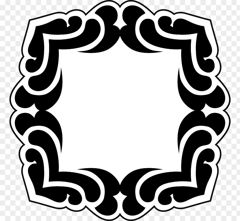 Damask　frame Clip Art PNG