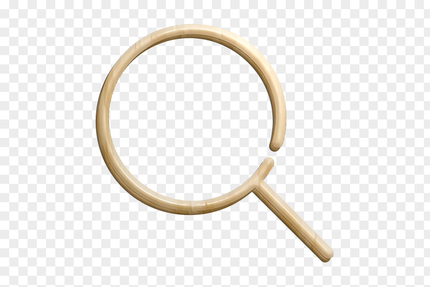 Metal Brass Search Icon PNG