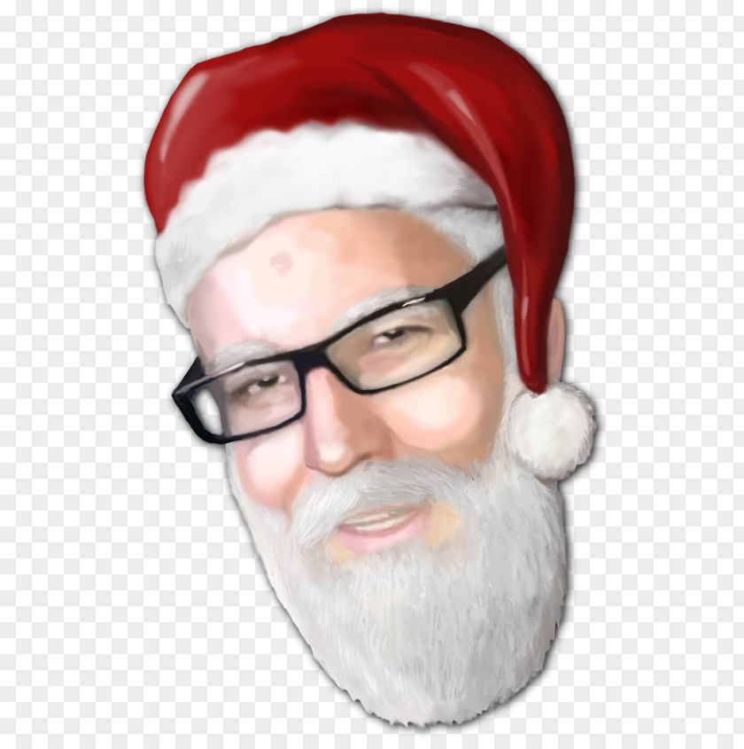 Santa Claus Glasses Beard Moustache PNG