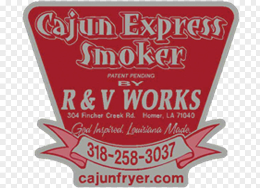 Cajun Cooker R & V Works Logo Deep Fryers Font Product PNG