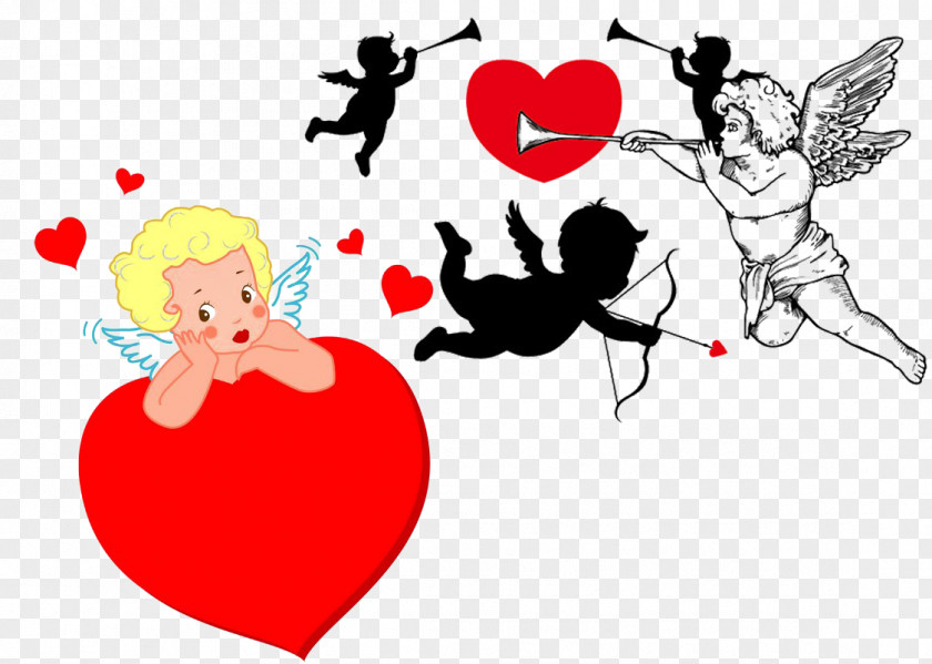 Cupid Vector Image And Psyche Silhouette Clip Art PNG