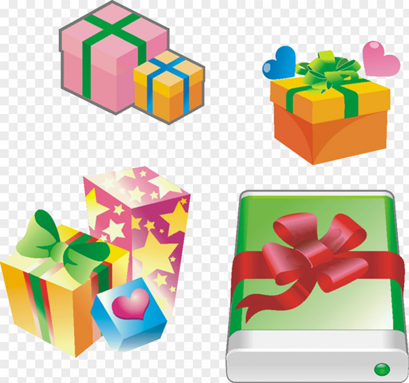 Mysterious Gift Box Vector Material Christmas PNG