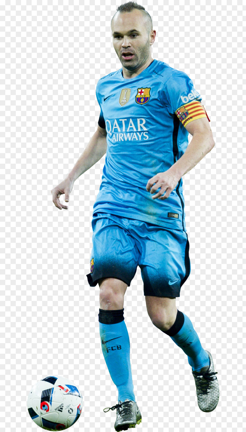 Fc Barcelona Andrés Iniesta FC Jersey Football Player PNG
