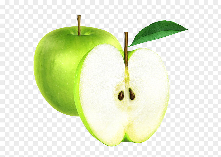 Painted Green Apple Download PNG