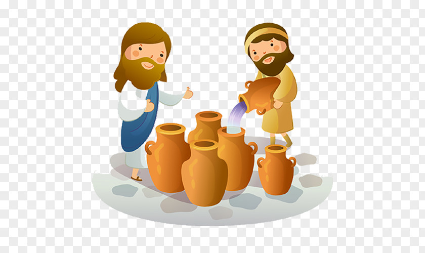 Pot With Water Bible Christianity Child Illustration PNG