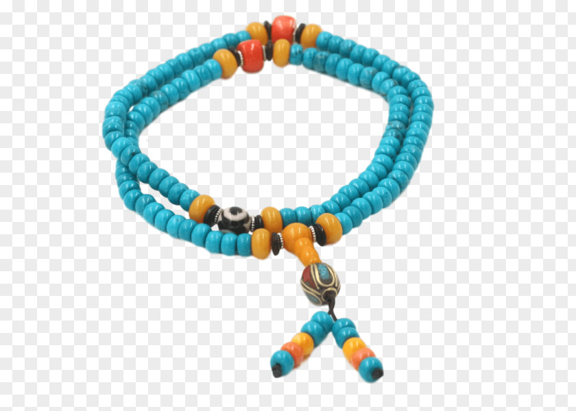 Turquoise Bead Buddhism Meditation Bracelets Silver Gold PNG