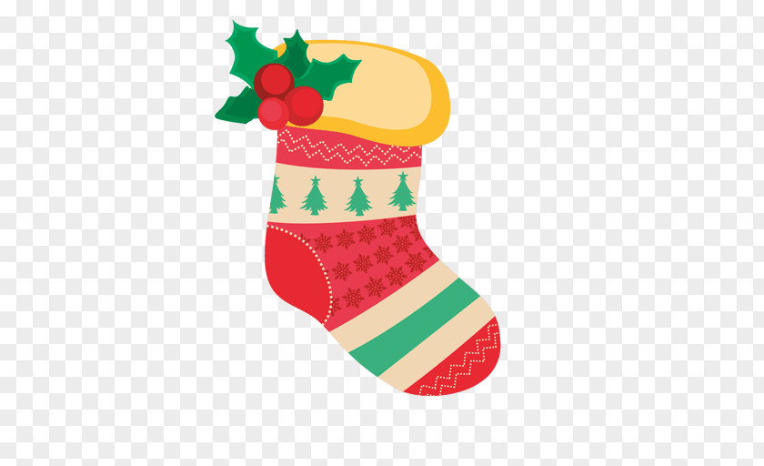 Christmas Sock Stockings Pattern PNG