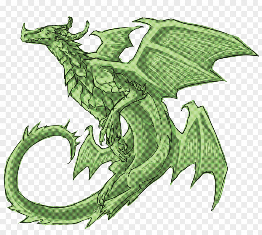 Green Dragon Reptile Leaf PNG
