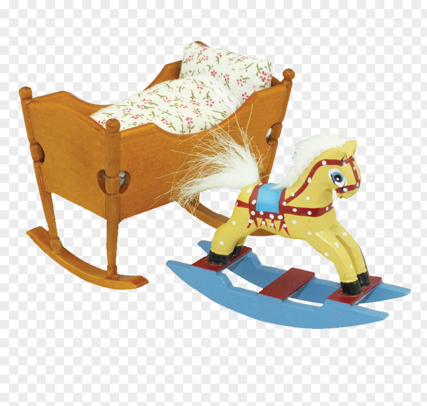 Horse Rocking Pony Dollhouse Bassinet PNG