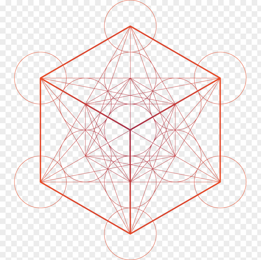 Symbol Metatron Hexagram Sacred Geometry Overlapping Circles Grid PNG