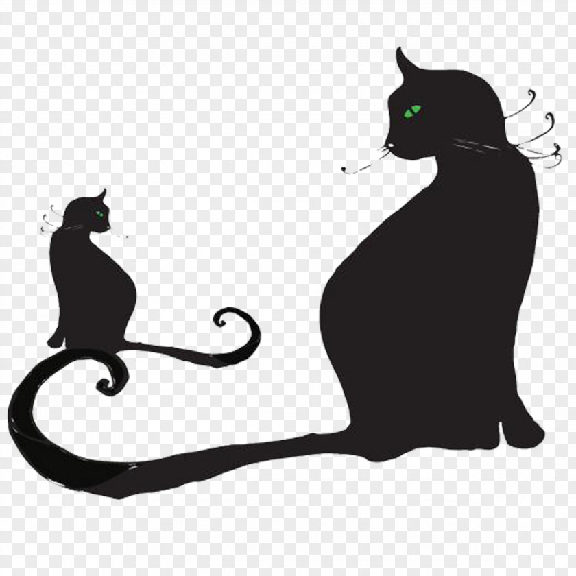 Cartoon Cat Black Cuteness Clip Art PNG