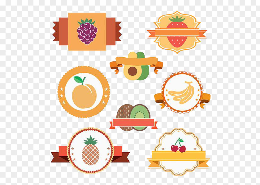 Diverse Fruit Stickers Symbol Tag Sticker Auglis Clip Art PNG