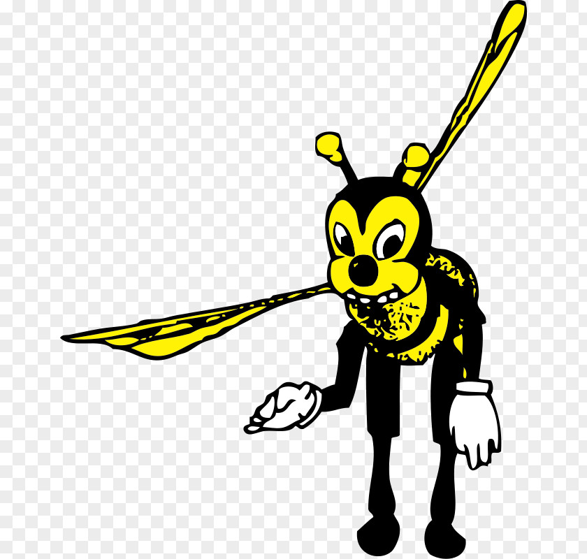 Honey Bee Illustration Bowing Cartoon Clip Art PNG