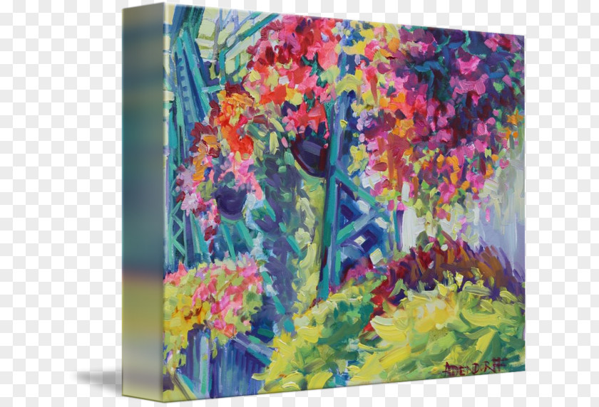 Painting Floral Design Acrylic Paint Dye PNG