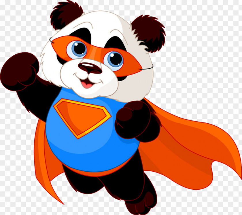 Panda Giant Superhero Royalty-free Illustration PNG