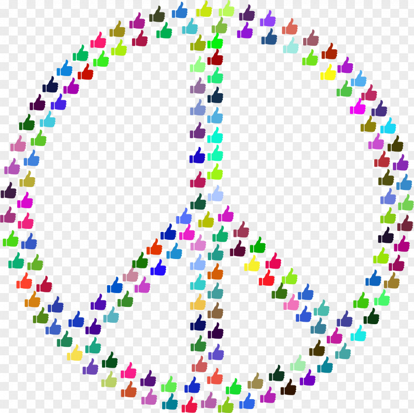 Peace Symbols Thumb Signal PNG