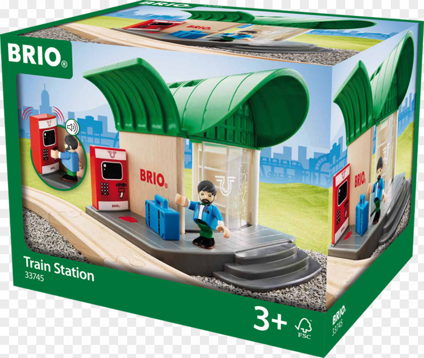 Train Station Rail Transport Brio Wooden Toy PNG
