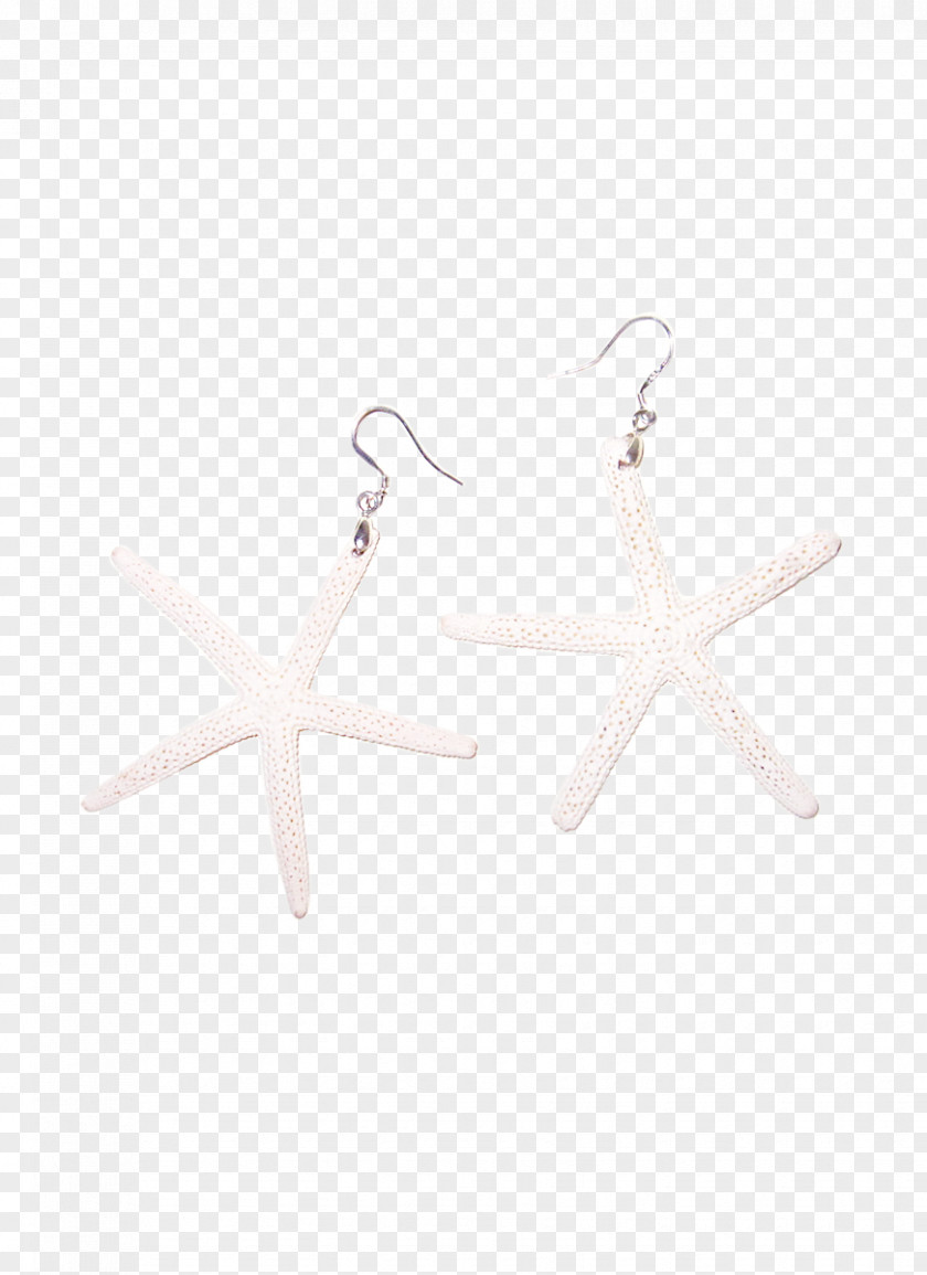White Starfish Earring Body Jewellery Silver PNG