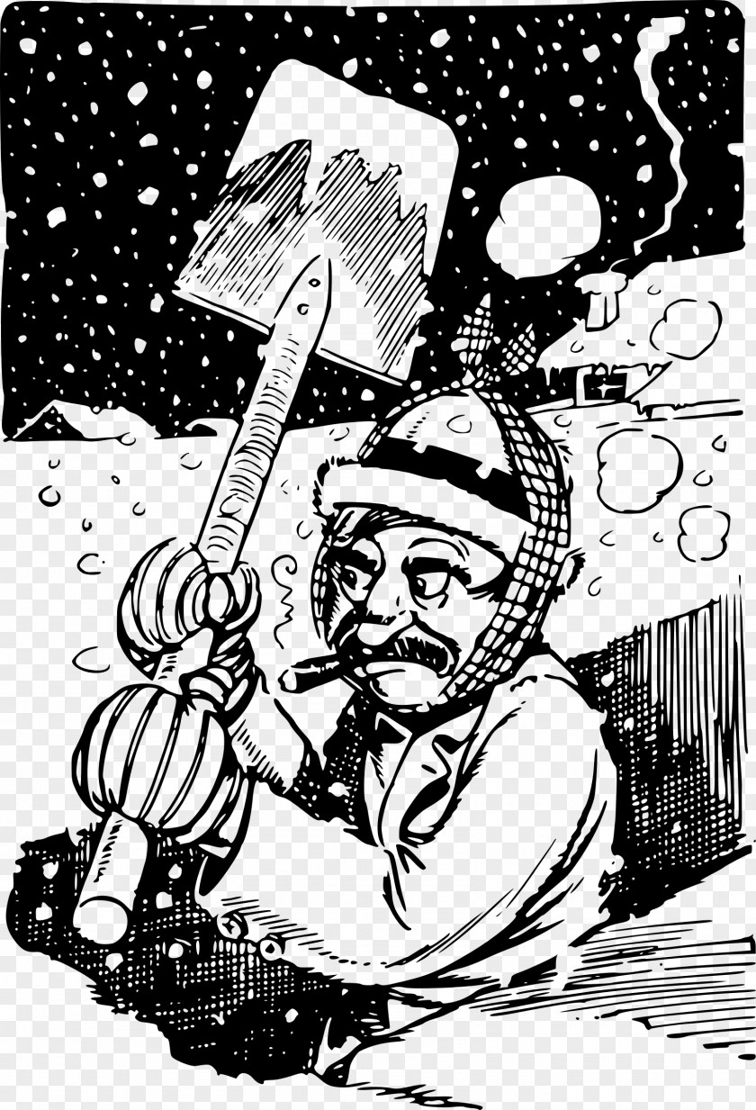 Snow Shovel Snowflake Snowman Clip Art PNG