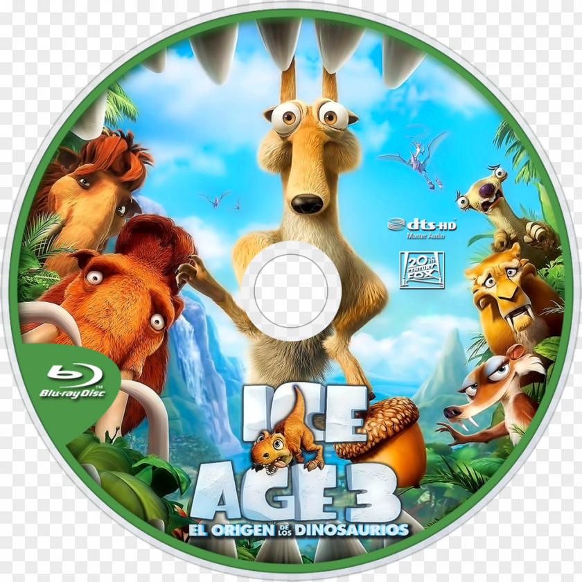 Age Of Dinosaurs Manfred Sid Scrat Ice Film PNG