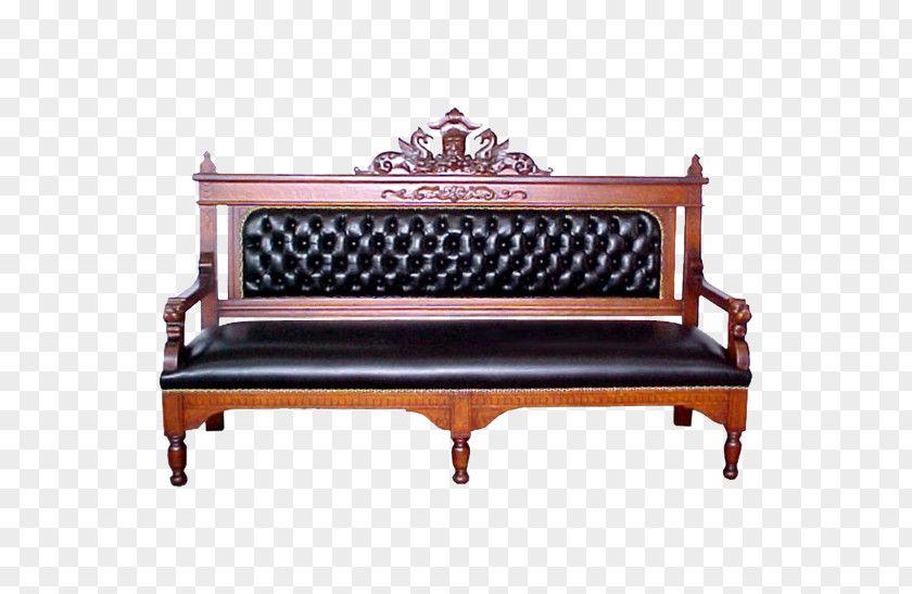 Antique Sofa Bed Furniture Bench PNG