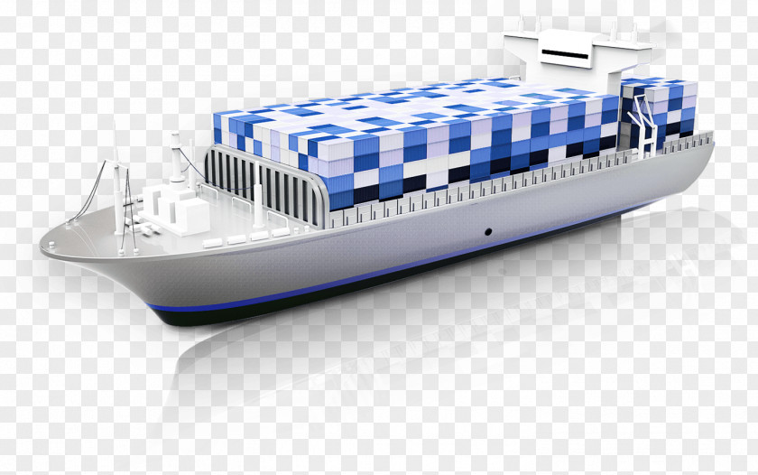 Ocean Shipping Water Transportation Container Ship Watercraft PNG